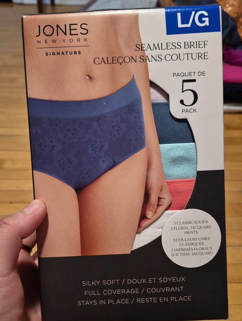 NEW IN BOX Jones New York Seamless Briefs - 5 Pack